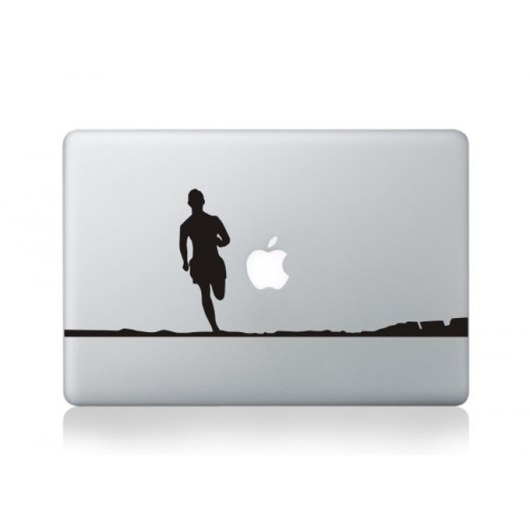  Runner MacBook Zwarte Sticker